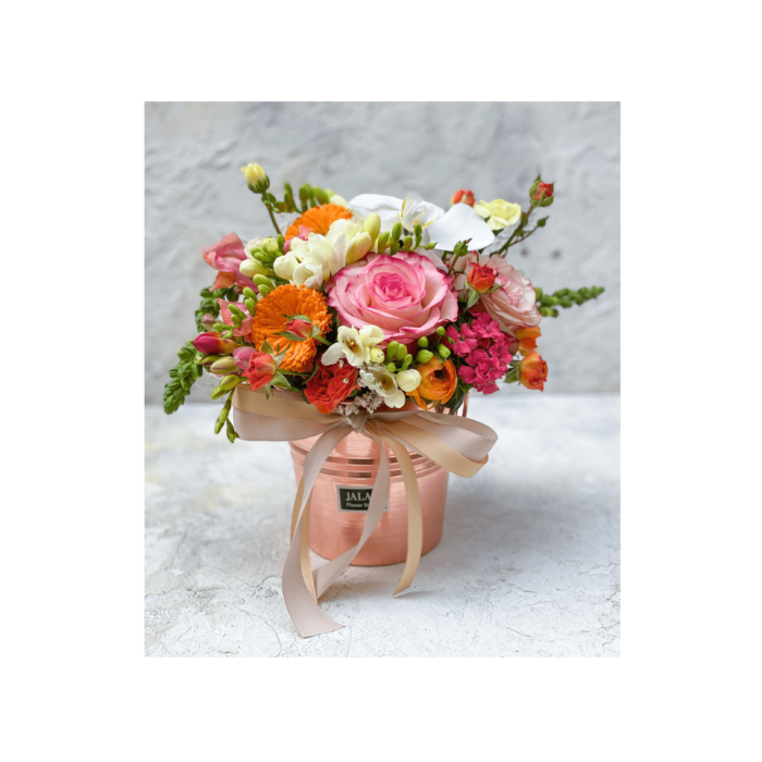 rosegold-flower pot